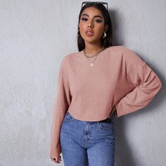 Однотонная футболка Shein