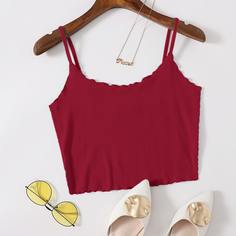 Трикотажный короткий топ Shein