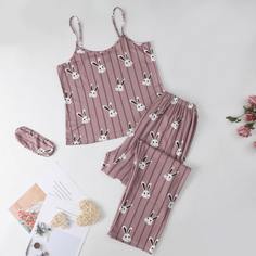 Полосатый милый Пижама Shein