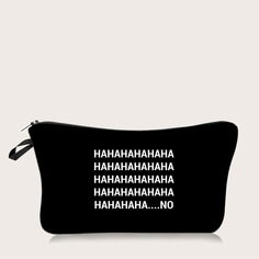 Косметичка с текстовым рисунком Shein