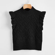 Однотонный трикотажный жилет Shein
