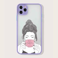Чехол для iPhone с графическим принтом Shein