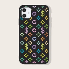 Чехол для iPhone с узором игральной карты Shein