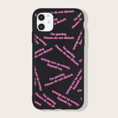 Чехол для iPhone с текстовым принтом Shein