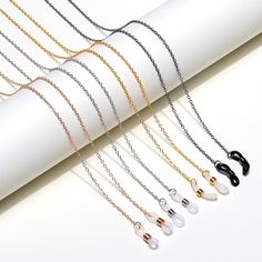 4шт цепочка для очков с бантом Shein
