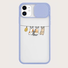 Чехол для iPhone с крышкой для камеры и принтом Shein