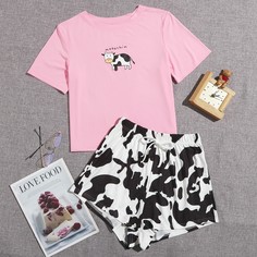 узел Животный милый Пижама Shein