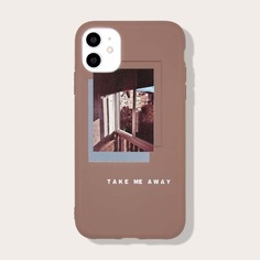 Чехол для iPhone с текстовым принтом Shein