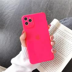 1шт неоновый розовый чехол для iPhone Shein