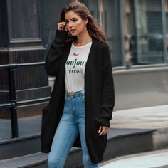 Стильный кардиган с карманом Shein
