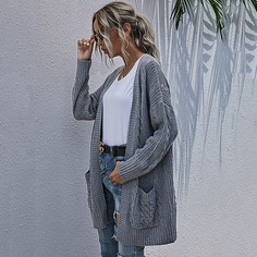 Вязаный кардиган с карманом Shein