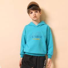 с вышивкой буква Повседневный Толстовки для мальчиков Shein