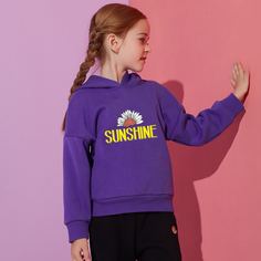 Со цветочками Повседневный Толстовки для девочек Shein