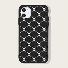 Чехол для iPhone с принтом черепа Shein