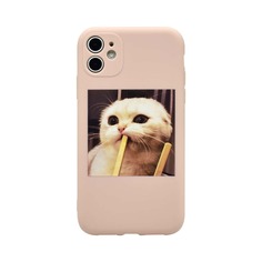 Чехол для iPhone с узором кошки Shein