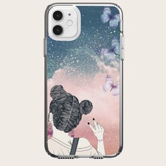 Чехол для iPhone с принтом девушки Shein