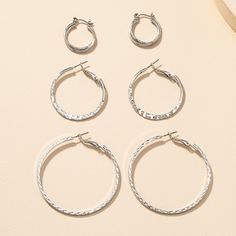 3 пары серьги-кольца Shein