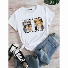 Объект Повседневный Футболки Shein