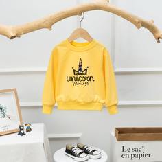 Мультяшный принт Повседневный Свитшоты для девочек Shein