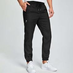 Карман Полосатый Повседневный Мужские брюки Shein