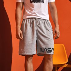 на кулиске буква Спортивный Мужские шорты Shein