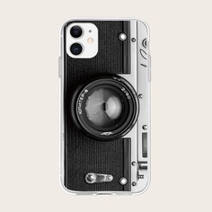 Чехол для iPhone с узором камеры Shein