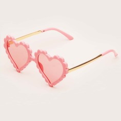 Солнцезащитные очки с тонированными линзами в форме сердца для маленьких девочек Shein