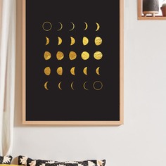 Плакат с принтом луны без рамки Shein