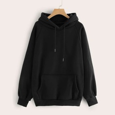 Свитшот С Капюшоном И Карманом Кенгуру Shein