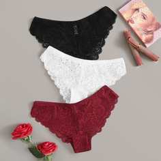 Многоцветный Одноцветный Бесшовные трусы Shein