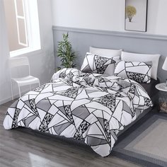 Комплект постельного белья с геометрическим рисунком без наполнителя Shein