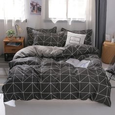 Комплект постельного белья с геометрическим узором без наполнителя Shein