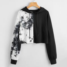 Разноцветный свитшот с капюшоном Shein