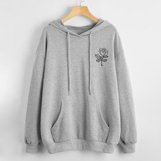 на кулиске Со цветочками Повседневный Свитшоты Shein
