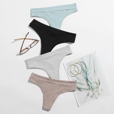 Однотонные трусики 4шт Shein