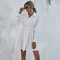 Платье-рубашка с пуговицами Shein