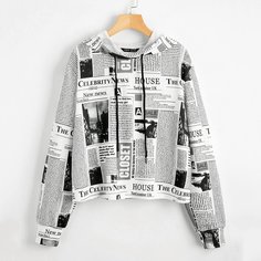 на кулиске Текст Повседневный Свитшоты Shein