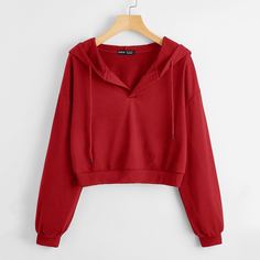 на кулиске Ровный цвет Повседневный Свитшоты Shein