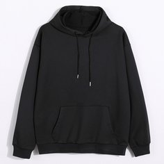 на кулиске Ровный цвет Повседневный Свитшоты Shein