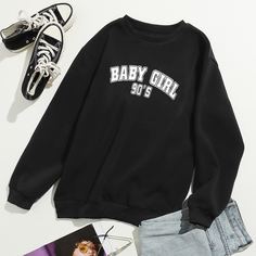 буква Повседневный Свитшоты Shein
