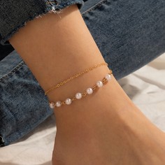 Ножной браслет с искусственным жемчугом Shein