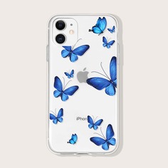 Чехол для iPhone с принтом бабочек Shein