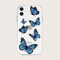 Чехол для iPhone с принтом бабочек Shein