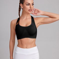 Однотонный спортивный бюстгальтер Shein