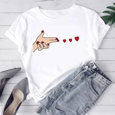 Объект Повседневный Футболки Shein