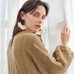 Серьги-подвески с искусственным жемчугом и бахромой Shein