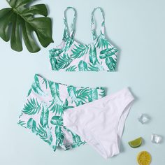 Тропический Бохо Купальники для девочек Shein