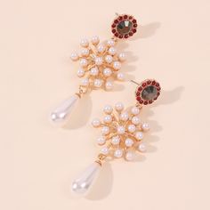 Серьги-подвески с искусственными жемчугами Shein