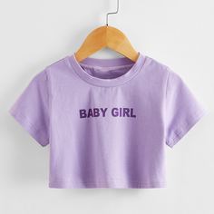 буква Повседневный Футболки для маленьких девочек Shein