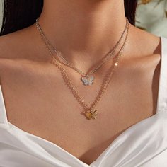 Ожерелье с бабочкой 2шт Shein